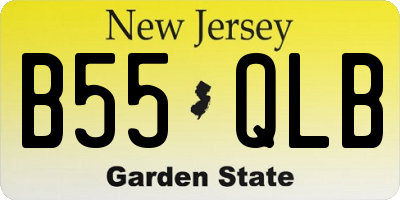 NJ license plate B55QLB