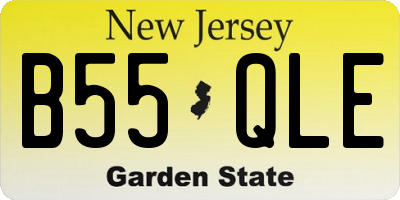 NJ license plate B55QLE