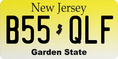NJ license plate B55QLF