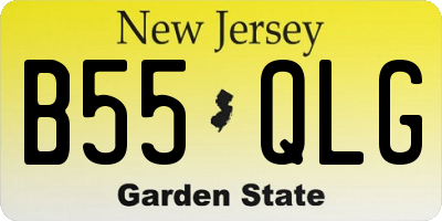 NJ license plate B55QLG