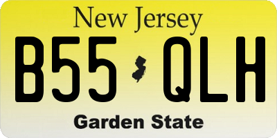 NJ license plate B55QLH