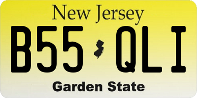 NJ license plate B55QLI