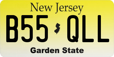 NJ license plate B55QLL