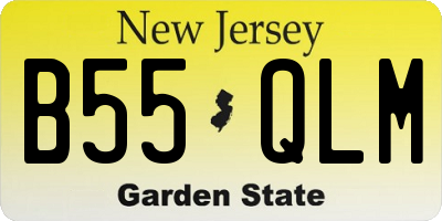 NJ license plate B55QLM