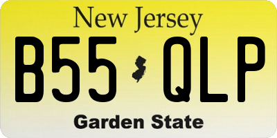 NJ license plate B55QLP