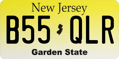 NJ license plate B55QLR