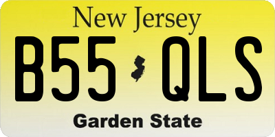 NJ license plate B55QLS