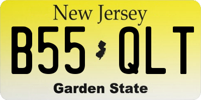 NJ license plate B55QLT