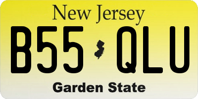 NJ license plate B55QLU