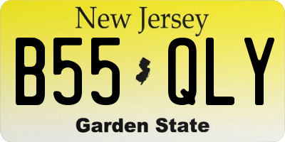 NJ license plate B55QLY