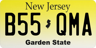 NJ license plate B55QMA