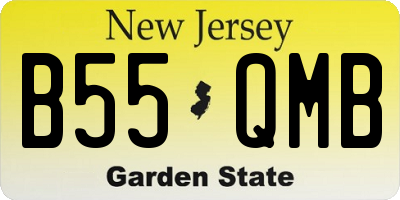 NJ license plate B55QMB