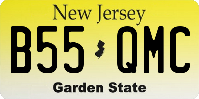 NJ license plate B55QMC