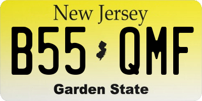 NJ license plate B55QMF