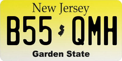 NJ license plate B55QMH