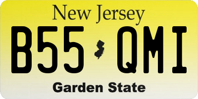 NJ license plate B55QMI