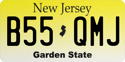 NJ license plate B55QMJ