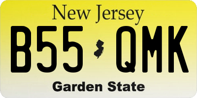 NJ license plate B55QMK