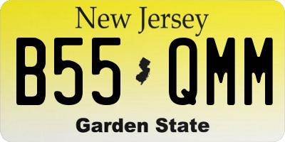 NJ license plate B55QMM