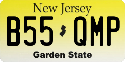 NJ license plate B55QMP