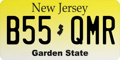 NJ license plate B55QMR