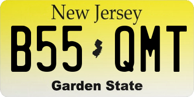 NJ license plate B55QMT
