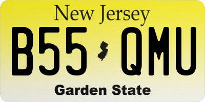 NJ license plate B55QMU