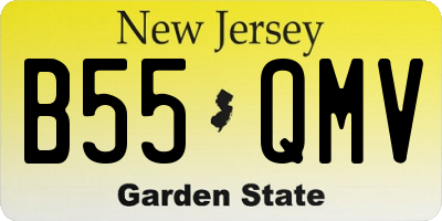 NJ license plate B55QMV