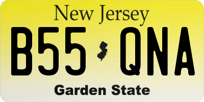 NJ license plate B55QNA