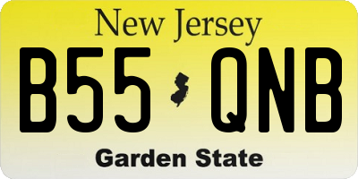 NJ license plate B55QNB