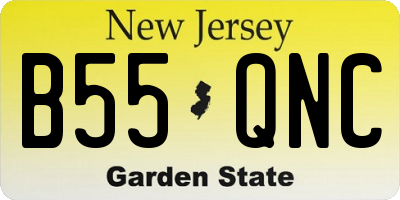 NJ license plate B55QNC