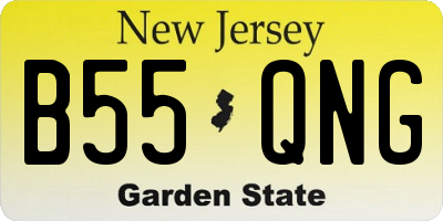 NJ license plate B55QNG