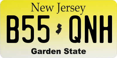NJ license plate B55QNH