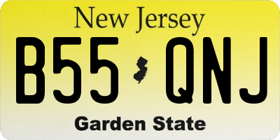 NJ license plate B55QNJ