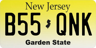 NJ license plate B55QNK