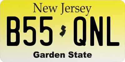 NJ license plate B55QNL