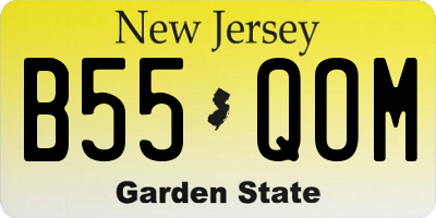 NJ license plate B55QOM