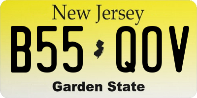 NJ license plate B55QOV