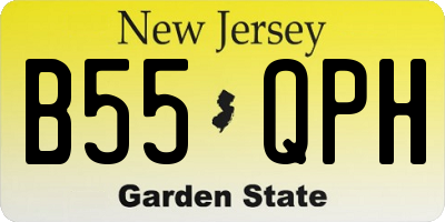 NJ license plate B55QPH