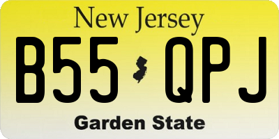 NJ license plate B55QPJ