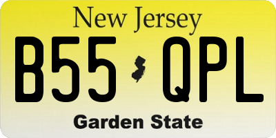 NJ license plate B55QPL