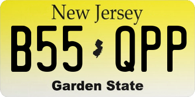 NJ license plate B55QPP