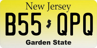 NJ license plate B55QPQ