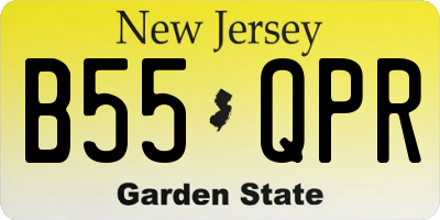 NJ license plate B55QPR