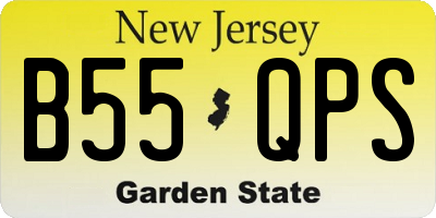 NJ license plate B55QPS