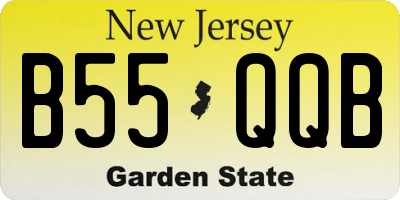 NJ license plate B55QQB