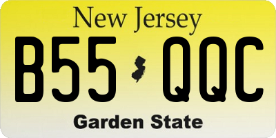 NJ license plate B55QQC