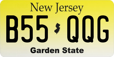NJ license plate B55QQG