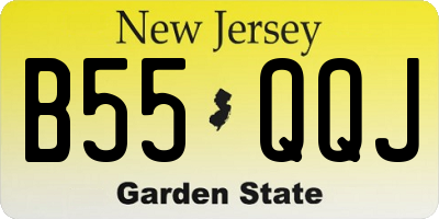 NJ license plate B55QQJ