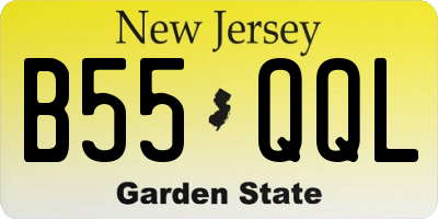 NJ license plate B55QQL